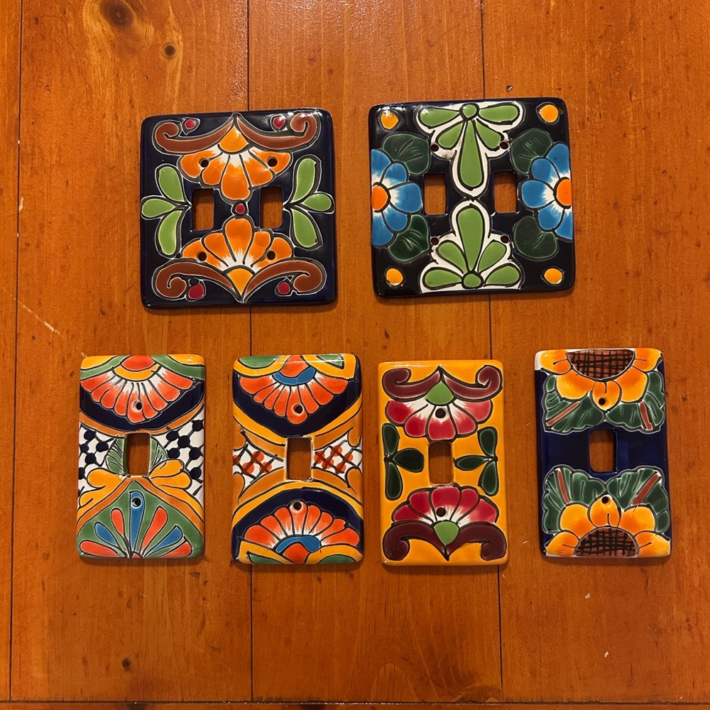 Mexican made- Colorful Ceramic Switch Plate Covers